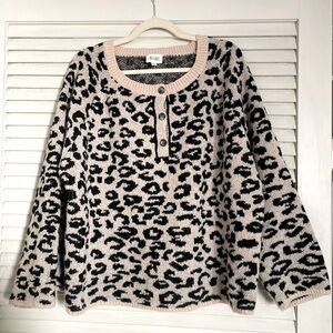 BiBi brand leopard print sweater -XL